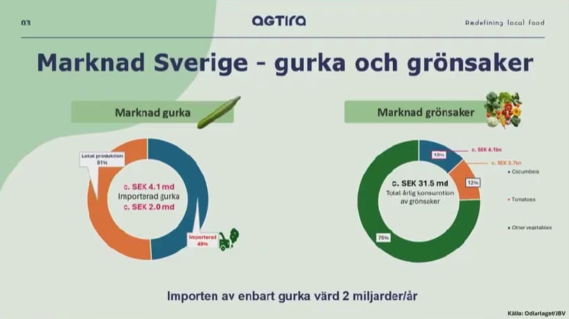 Agtira är Sveriges största gurkodlare