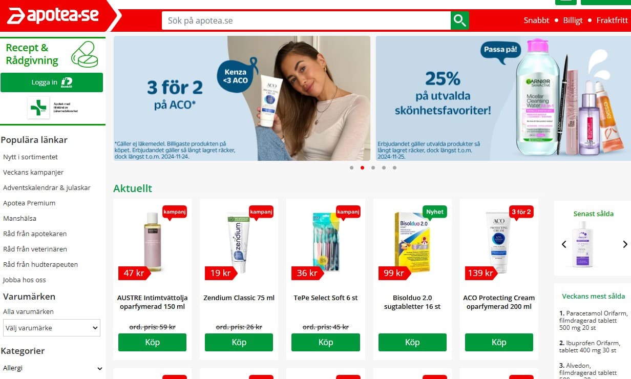 IPO-aktuella Apotea når 1 miljard kronor i försäljning i högmarginalsegment