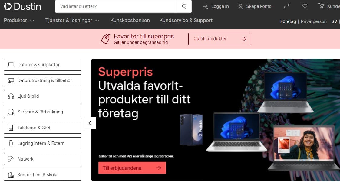 Finansiellt pressat Dustin är en uppköpskandidat