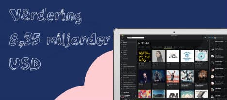Spotify tar in 350 miljoner dollar