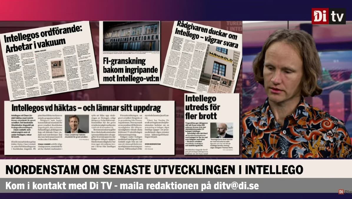 Sven Nordenstam kommenterar aktuella läget i Intellego