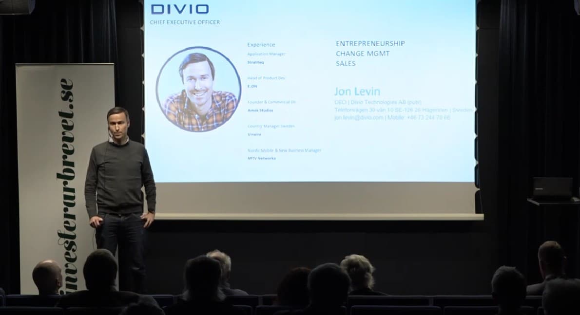 VD för Divio presenterar bolaget inför notering