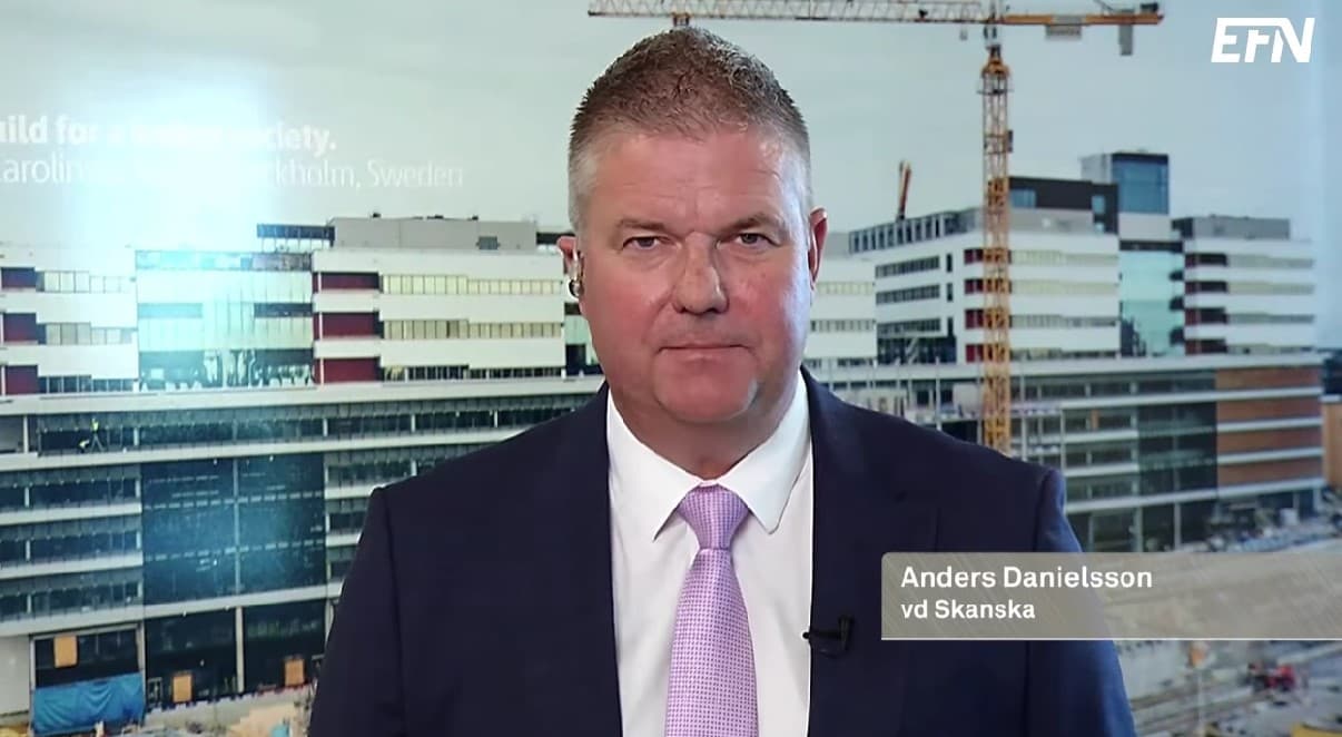 Intervju med VD för Skanska efter en bra kvartalsrapport