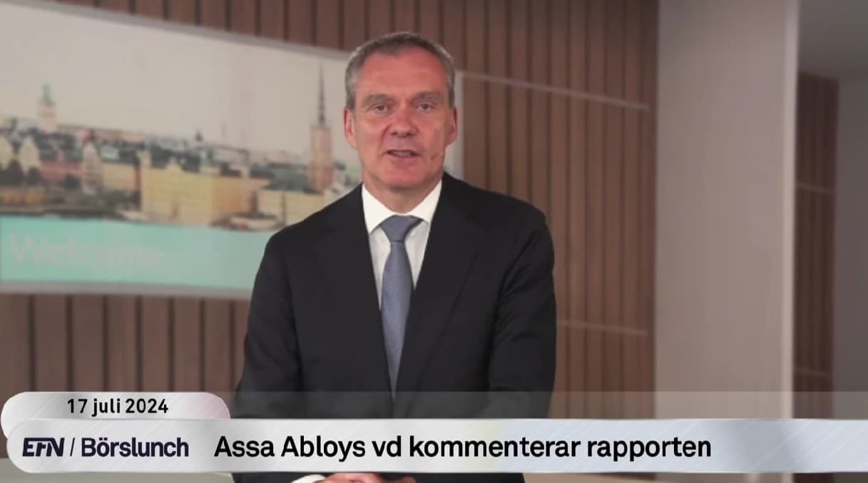 Intervju med VD för Assa Abloy efter kvartalsrapport