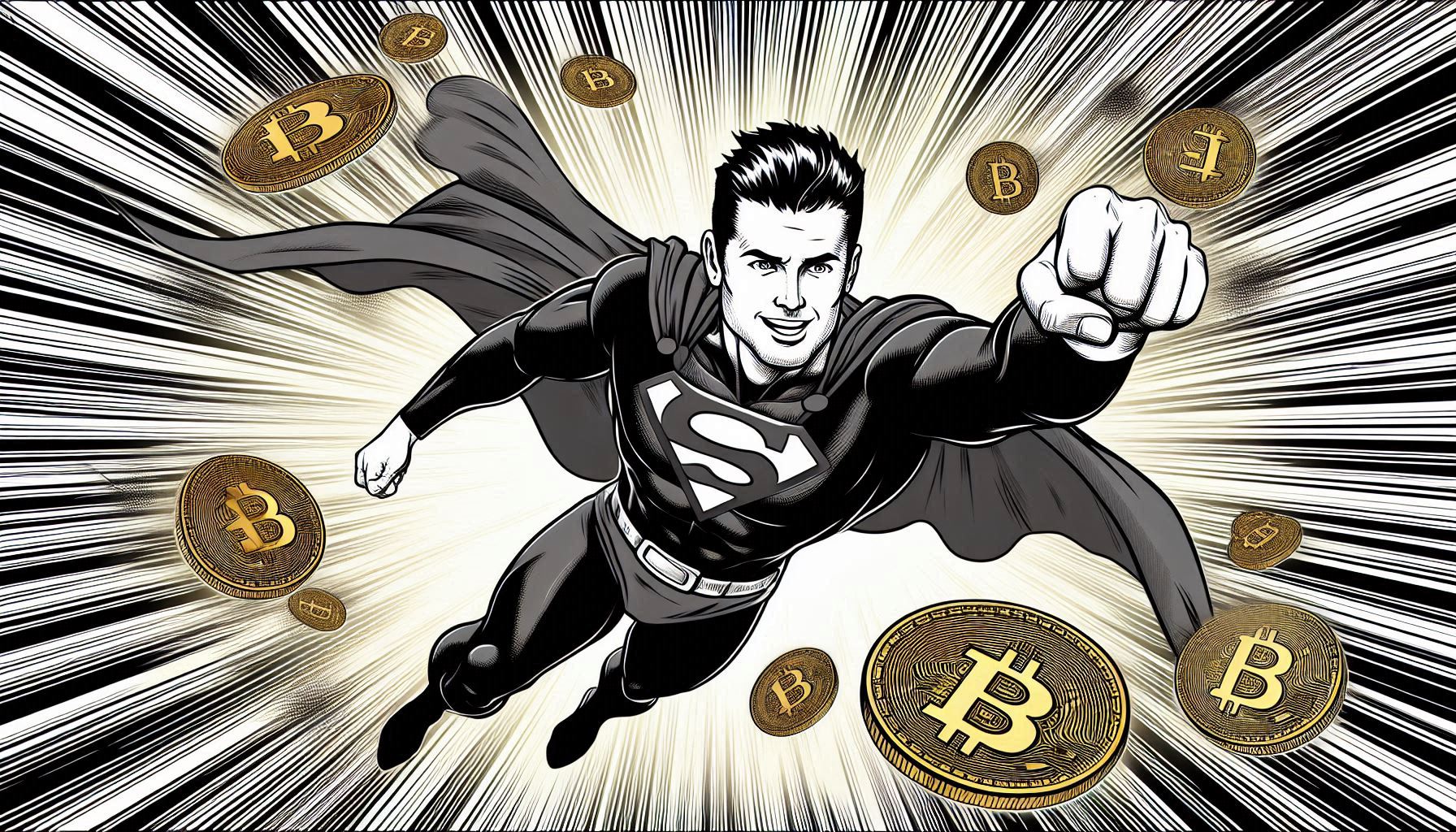 En superhjälte med bitcoin