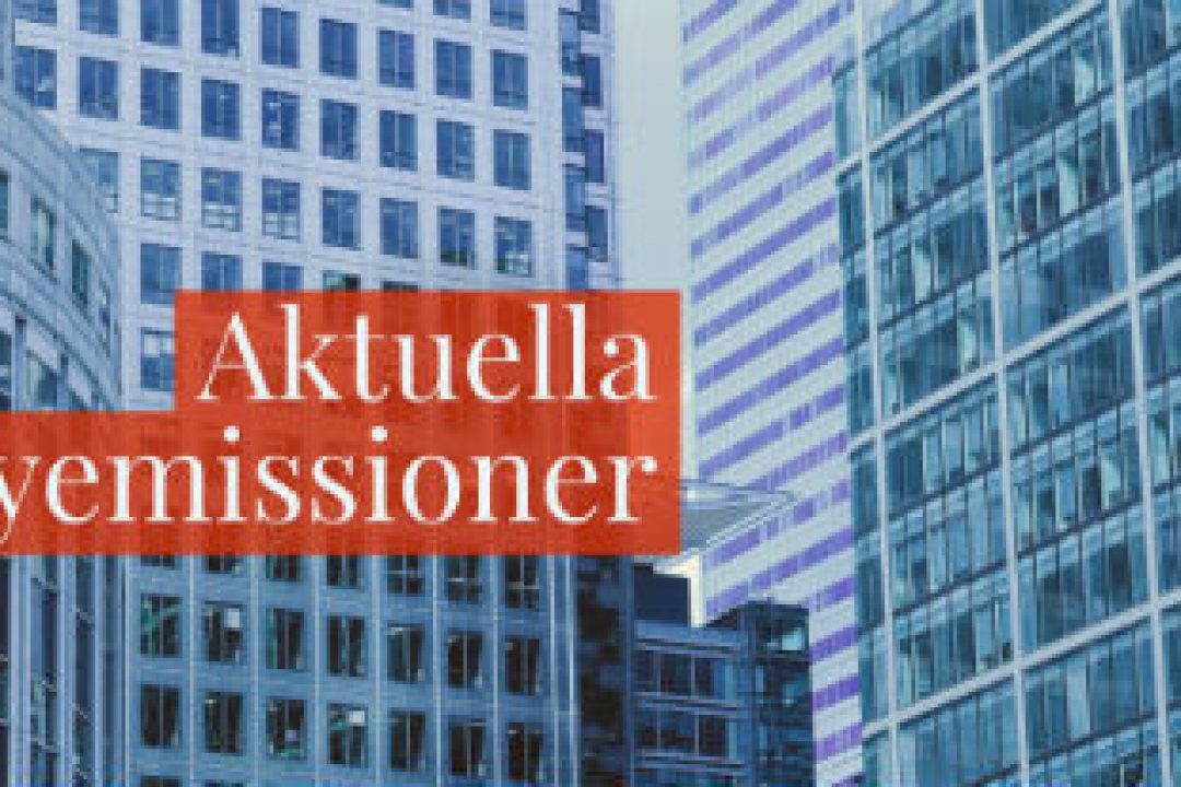 Fyra aktuella nyemissioner inför notering