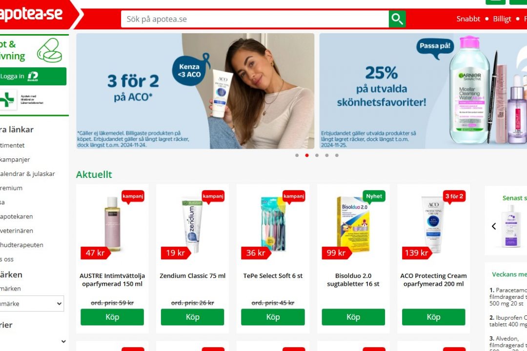 Apoteas e-handel