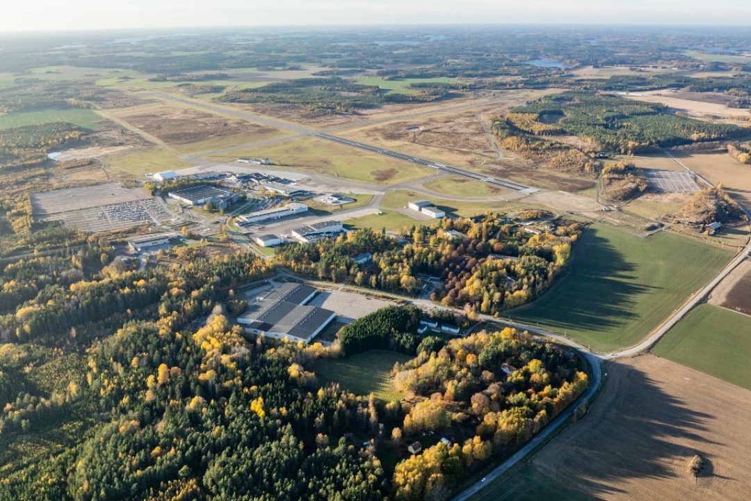 Skavsta flygplats med omgivning