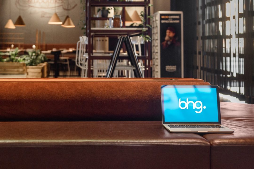 BHG Group på laptop