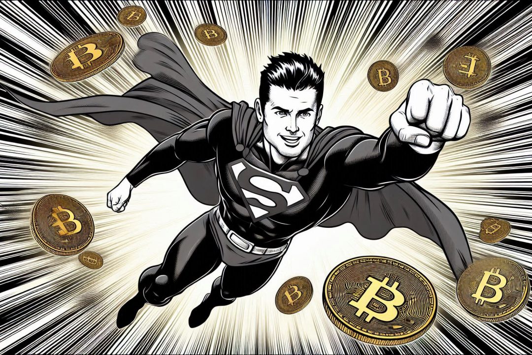 En superhjälte med bitcoin