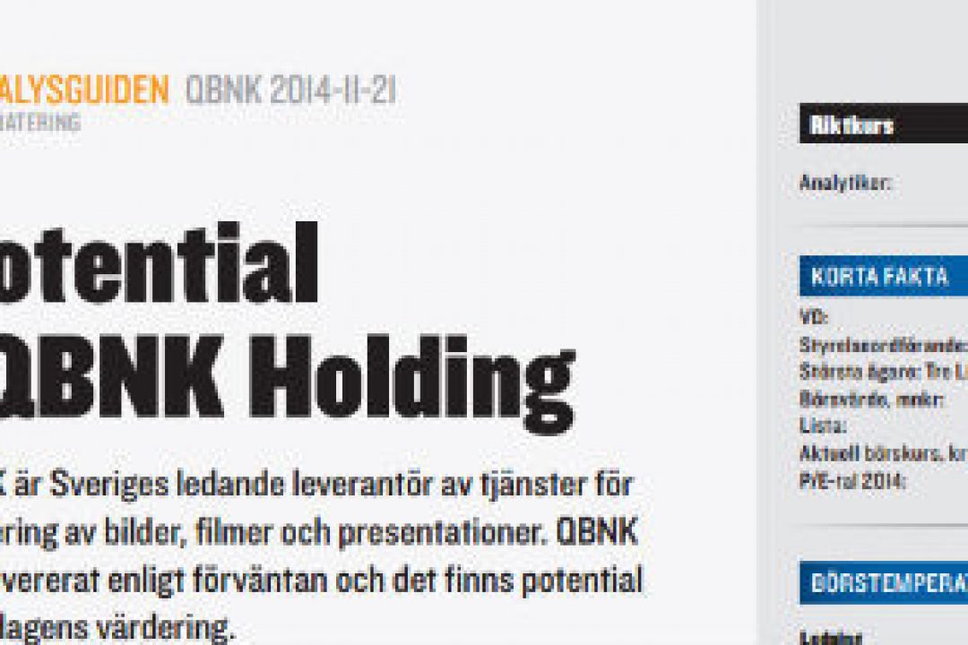 Qbank - en aktie med potential