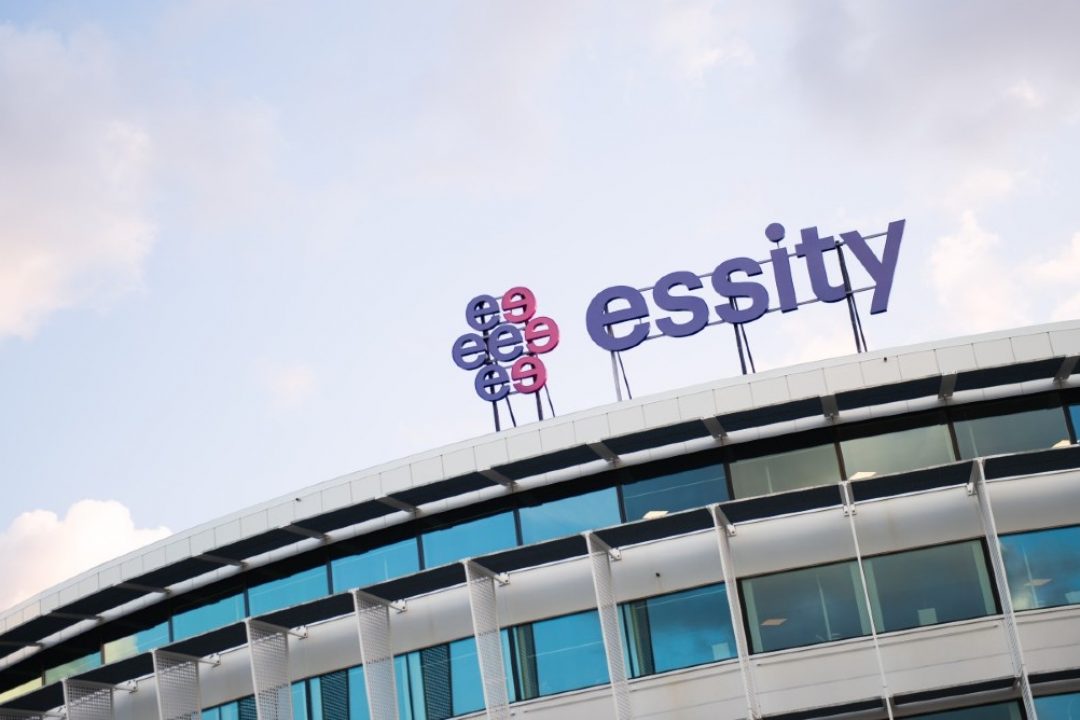 Essity, skylt på kontorstak