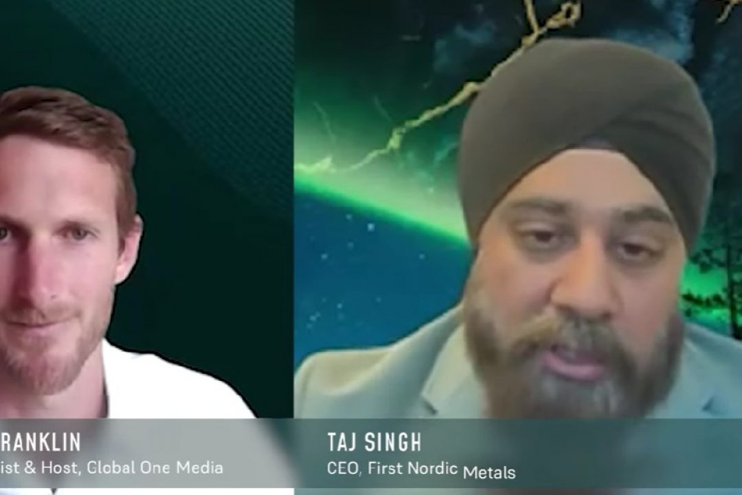 First Nordic Metals VD Taj Singh blir intervjuad