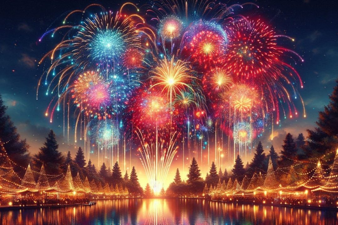 Fyrverkerier på himlen