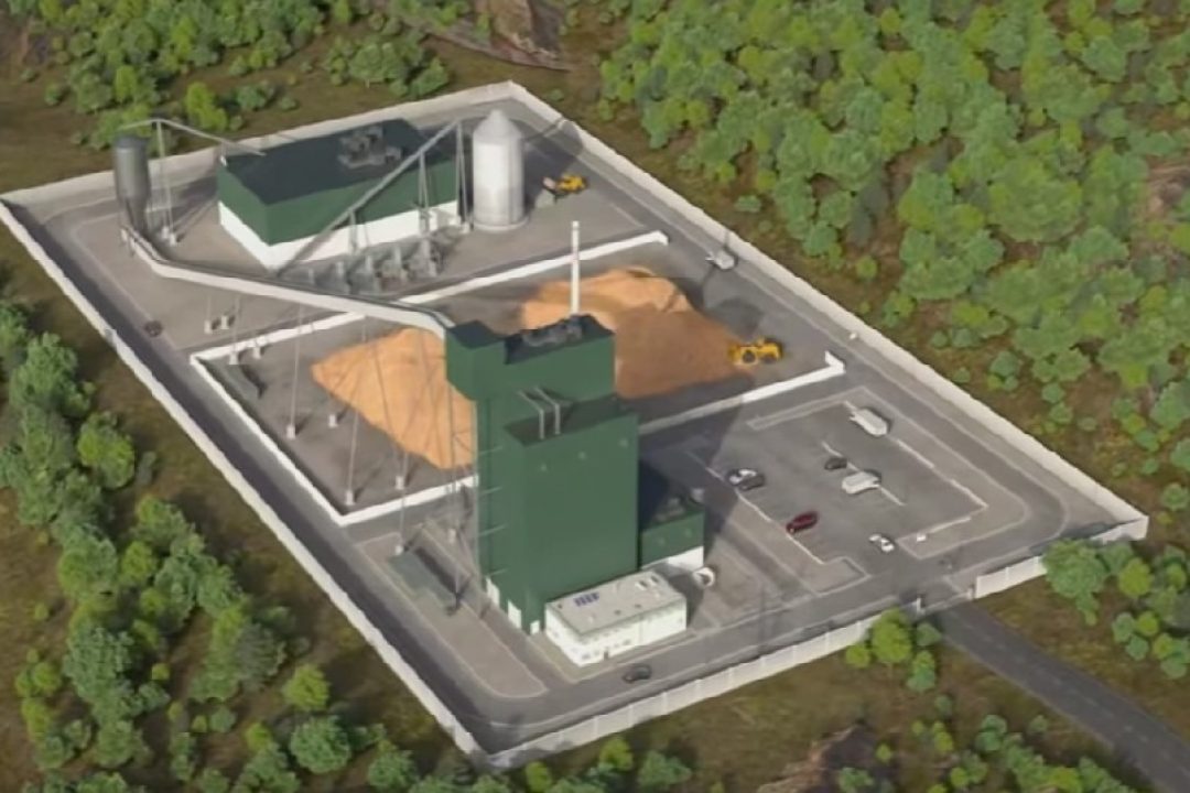 Phoenix Biopower planerar att bygga en anläggning enligt grafiken.